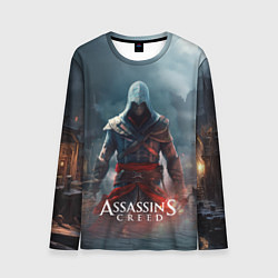 Лонгслив мужской Assassins creed ночной город, цвет: 3D-принт