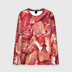 Лонгслив мужской Куски мяса, цвет: 3D-принт