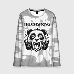 Мужской лонгслив The Offspring рок панда на светлом фоне