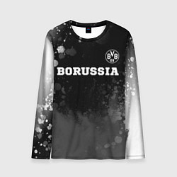 Мужской лонгслив Borussia sport на темном фоне посередине