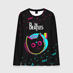 Мужской лонгслив The Beatles - rock star cat
