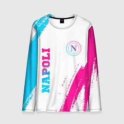 Мужской лонгслив Napoli neon gradient style вертикально