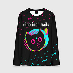Лонгслив мужской Nine Inch Nails - rock star cat, цвет: 3D-принт