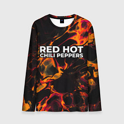 Лонгслив мужской Red Hot Chili Peppers red lava, цвет: 3D-принт