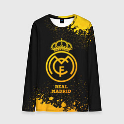 Мужской лонгслив Real Madrid - gold gradient