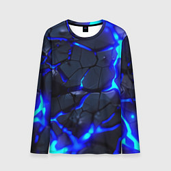Мужской лонгслив Синее ледяное свечение