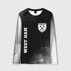 Мужской лонгслив West Ham sport на темном фоне вертикально