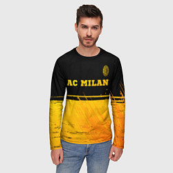 Лонгслив мужской AC Milan - gold gradient посередине, цвет: 3D-принт — фото 2