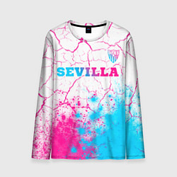 Лонгслив мужской Sevilla neon gradient style посередине, цвет: 3D-принт