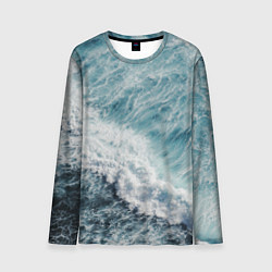 Мужской лонгслив Морская бирюзовая волна