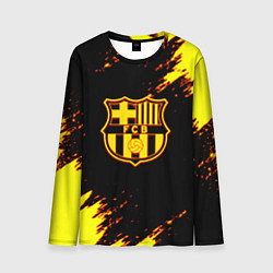 Лонгслив мужской Barcelona огненные краски лого, цвет: 3D-принт
