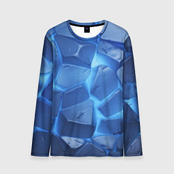 Мужской лонгслив Синие ледяные плиты с разломом