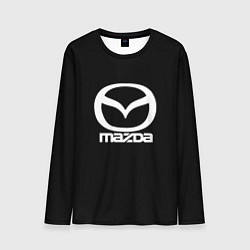 Лонгслив мужской Mazda logo white, цвет: 3D-принт