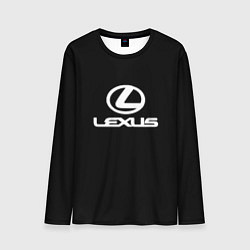 Лонгслив мужской Lexus white logo, цвет: 3D-принт