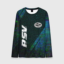 Лонгслив мужской PSV glitch blue, цвет: 3D-принт