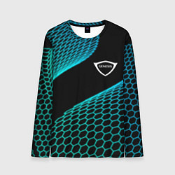 Лонгслив мужской Genesis electro hexagon, цвет: 3D-принт