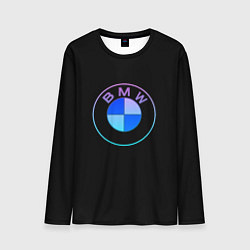 Лонгслив мужской BMW neon logo, цвет: 3D-принт