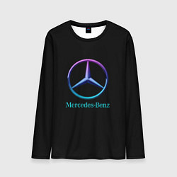 Мужской лонгслив Mercedes neon logo