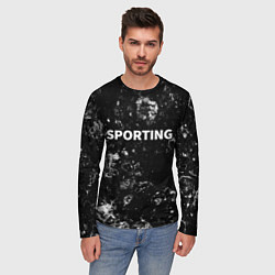 Лонгслив мужской Sporting black ice, цвет: 3D-принт — фото 2