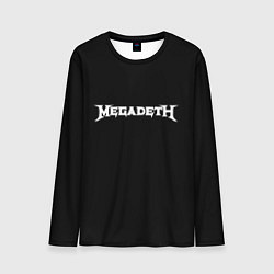 Лонгслив мужской Megadeth logo white, цвет: 3D-принт