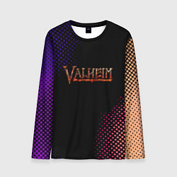 Мужской лонгслив Valheim logo pattern