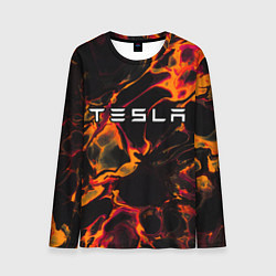 Мужской лонгслив Tesla red lava