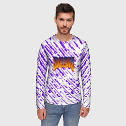 Лонгслив мужской Doom neon retro, цвет: 3D-принт — фото 2