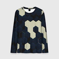 Мужской лонгслив Соты абстракция