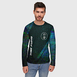 Лонгслив мужской Pink Floyd glitch blue, цвет: 3D-принт — фото 2