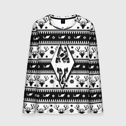 Мужской лонгслив The Elder Scrolls winter deer pattern