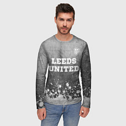 Лонгслив мужской Leeds United - grey gradient посередине, цвет: 3D-принт — фото 2