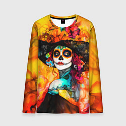 Лонгслив мужской Катрина в черной шляпе, цвет: 3D-принт