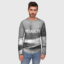 Лонгслив мужской Megadeth - grey gradient посередине, цвет: 3D-принт — фото 2