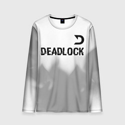 Мужской лонгслив Deadlock glitch на светлом фоне посередине