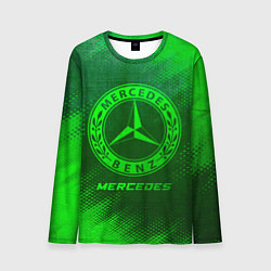 Мужской лонгслив Mercedes - green gradient