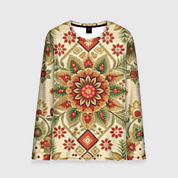 Мужской лонгслив Стиль советского ковра узоры и орнамент