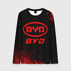 Мужской лонгслив BYD - red gradient