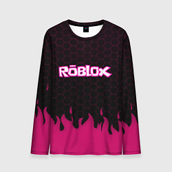 Мужской лонгслив Roblox fire pink