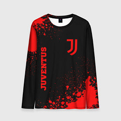 Мужской лонгслив Juventus - red gradient вертикально