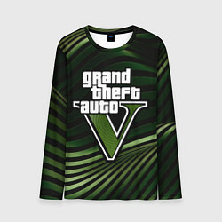 Лонгслив мужской Grand Theft Auto V - logo, цвет: 3D-принт