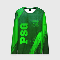 Мужской лонгслив PSG - green gradient вертикально