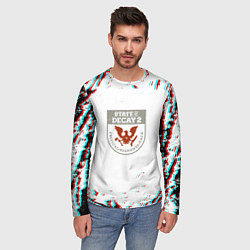 Лонгслив мужской State of decay краски, цвет: 3D-принт — фото 2