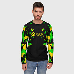 Лонгслив мужской Xbox бабочки, цвет: 3D-принт — фото 2