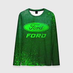 Лонгслив мужской Ford - green gradient, цвет: 3D-принт