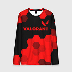 Мужской лонгслив Valorant - red gradient посередине