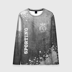 Мужской лонгслив Sporting - grey gradient вертикально