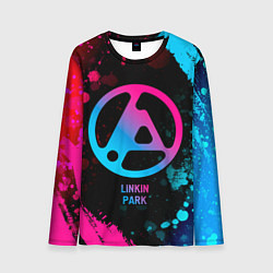 Лонгслив мужской Linkin Park 2024 - neon gradient, цвет: 3D-принт