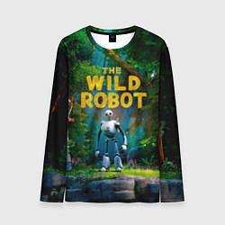 Лонгслив мужской Дикий робот в лесу, цвет: 3D-принт