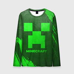 Лонгслив мужской Minecraft - green gradient, цвет: 3D-принт