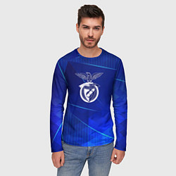 Лонгслив мужской Benfica blue poly, цвет: 3D-принт — фото 2